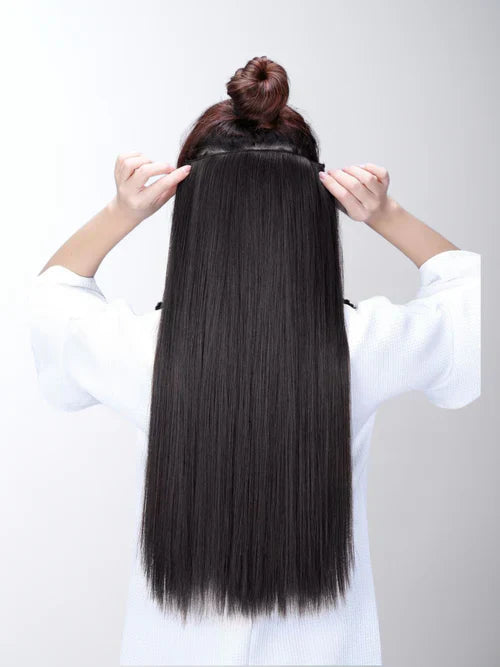 An elegant representation of traditional Indian hairstyles for long hair, showcasing intricate braids, adorned with floral garlands and shimmering accessories, reflecting timeless cultural beauty and sophistication