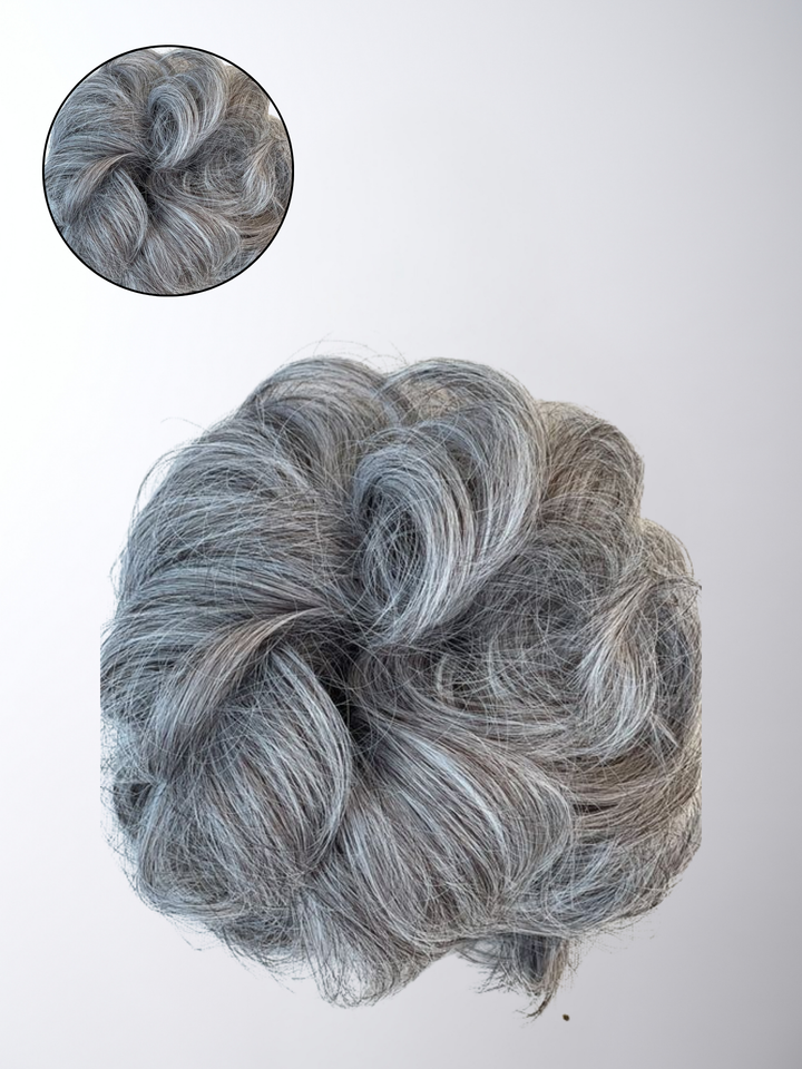 Salt Pepper Scrunchies – hairhauxbybaanisandhu - Main Image